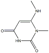 1-甲基-6-(甲氨基)嘧啶-2,4(1H,3H)-二酮 结构式