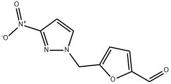 5-[(3-硝基-1H-吡唑-1-基)甲基]呋喃-2-甲醛 结构式
