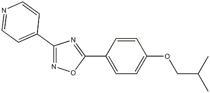 5-[4-(2-methylpropoxy)phenyl]-3-pyridin-4-yl-1,2,4-oxadiazole 结构式