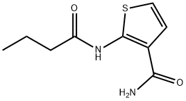 2-butyramidothiophene-3-carboxamide 结构式