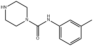 N-(3-甲基苯基)哌嗪-1-甲酰胺 结构式