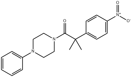 1-Propanone, 2-methyl-2-(4-nitrophenyl)-1-(4-phenyl-1-piperazinyl)- 结构式