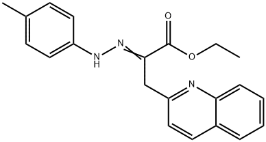 3-Quinolin-2-yl-2-(p-tolyl-hydrazono)-propionic acid ethyl ester 结构式