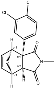 (3AR,4S,7R,7AS)-3A-(3,4-二氯苯基)-2-甲基-3A,4,7,7A-四氢-1H-4,7-甲桥异吲哚-1,3(2H)-二酮 结构式