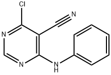 4-Chloro-6-phenylamino-pyrimidine-5-carbonitrile 结构式