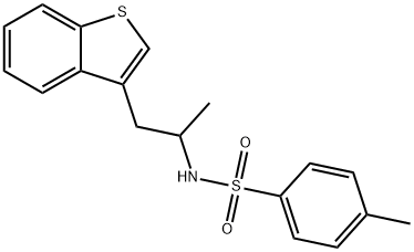 N-[1-(1-benzothiophen-3-yl)propan-2-yl]-4-methylbenzenesulfonamide 结构式