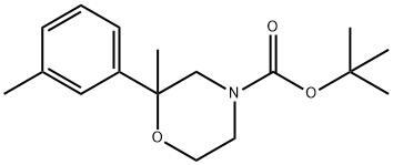 4-Boc-2-methyl-2-(3-methylphenyl)morpholine, 96% 结构式