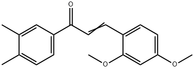 (2E)-3-(2,4-dimethoxyphenyl)-1-(3,4-dimethylphenyl)prop-2-en-1-one 结构式