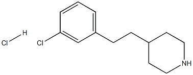 4-(3-chlorophenethyl)piperidine hydrochloride 结构式