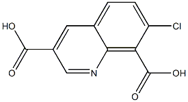 3,8-Quinolinedicarboxylicacid, 7-chloro- 结构式