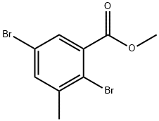 2,5-二溴-3-甲基苯甲酸甲酯 结构式