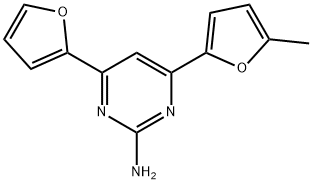 4-(furan-2-yl)-6-(5-methylfuran-2-yl)pyrimidin-2-amine 结构式