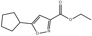 ethyl 5-cyclopentyl-1,2-oxazole-3-carboxylate 结构式