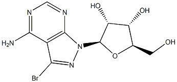 (2R,3R,4S,5R)-2-(4-氨基-3-溴-1H-吡唑并[3,4-D]嘧啶-1-基)-5-(羟甲基)四氢呋喃-3,4-二醇 结构式