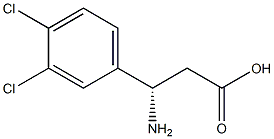 (S)-3-氨基-3-(3,4-二氯苯基)丙酸 结构式