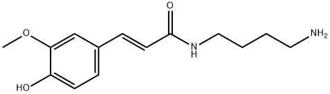 N-(4-AMINOBUTYL)-3-(4-HYDROXY-3-METHOXYPHENYL)ACRYLAMIDE 结构式