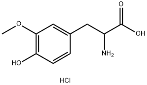 4-羟基-3甲氧基-DL-苯丙氨酸盐酸盐 结构式