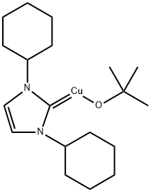 (1,3-dicyclohexylimidazol-2-ylidene)copper( I) tert-butoxide 结构式
