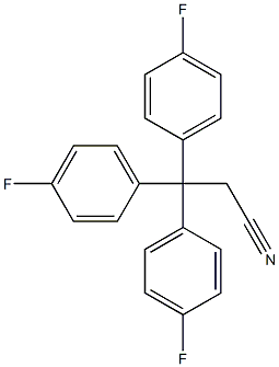 3,3,3-tris(4-fluorophenyl)propanenitrile 结构式