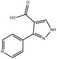 5-(pyridin-4-yl)-1H-pyrazole-4-carboxylic acid 结构式