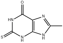 1,2,3,9-四氢-8-甲基-2-硫氧代-6H-嘌呤-6-酮 结构式