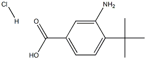 3-AMINO-4-(TERT-BUTYL)BENZOIC ACID HYDROCHLORIDE 结构式