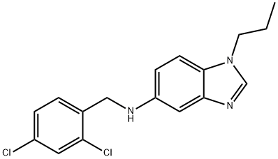 N-[(2,4-dichlorophenyl)methyl]-1-propylbenzimidazol-5-amine 结构式