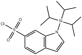 1-[tris(propan-2-yl)silyl]-1H-indole-6-sulfonyl chloride 结构式