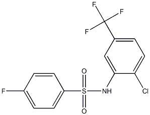 N-[2-chloro-5-(trifluoromethyl)phenyl]-4-fluoro-benzenesulfonamide 结构式