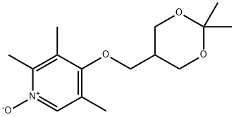 4-(2,2-二甲基-1,3-二氧杂环己烷-5-基)甲氧基-2,3,5-三甲基吡啶氮氧化物 结构式
