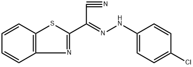 (E)-N-(4-chlorophenyl)benzo[d]thiazole-2-carbohydrazonoyl cyanide 结构式
