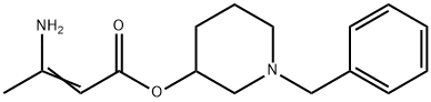 2-BUTENOIC ACID, 3-AMINO-, 1-(PHENYLMETHYL)-3-PIPERIDINYL ESTER 结构式