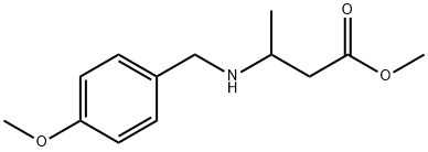 methyl 3-{[(4-methoxyphenyl)methyl]amino}butanoate 结构式