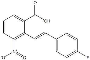 Benzoic acid, 2-[(1E)-2-(4-fluorophenyl)ethenyl]-3-nitro- 结构式