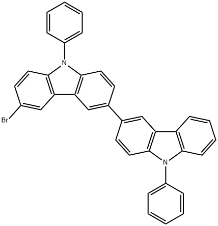 6-溴-9,9'-二苯基-3,3'-双-9H-咔唑 结构式