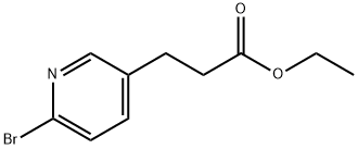 3-(6-溴吡啶-3-基)丙酸乙酯 结构式