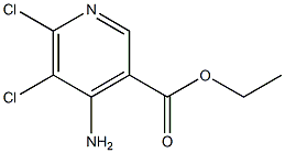 4-氨基-5,6-二氯烟酸乙酯 结构式