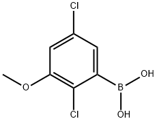 2,5-二氯-3-甲氧基苯基硼酸 结构式