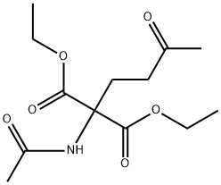 2-Acetylamino-2-(3-oxo-butyl)-malonic acid diethyl ester 结构式