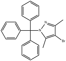 4-溴-3,5-二甲基-1-三苯甲基-1H-吡唑 结构式