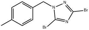 3,5-dibromo-1-[(4-methylphenyl)methyl]-1H-1,2,4-triazole 结构式