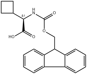 N-FMOC-R-2-环丁基甘氨酸 结构式