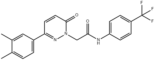 2-[3-(3,4-dimethylphenyl)-6-oxopyridazin-1-yl]-N-[4-(trifluoromethyl)phenyl]acetamide 结构式
