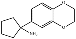 1-(2,3-Dihydro-benzo[1,4]dioxin-6-yl)-cyclopentylamine 结构式