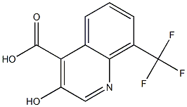 3-Hydroxy-8-(trifluoromethyl)quinoline-4-carboxylic acid 结构式