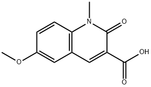 6-Methoxy-1-methyl-2-oxo-1,2-dihydro-quinoline-3-carboxylic acid 结构式