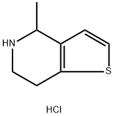 4-methyl-4H,5H,6H,7H-thieno[3,2-c]pyridine hydrochloride 结构式