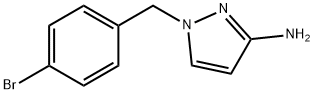 1-[(4-bromophenyl)methyl]pyrazol-3-amine 结构式