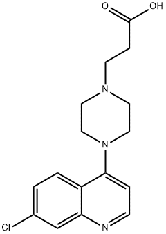 3-(4-(7-氯喹啉-4-基)哌嗪-1-基)丙酸 结构式