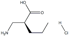 (S)-2-aminomethy-pentanoic acid-HCl 结构式